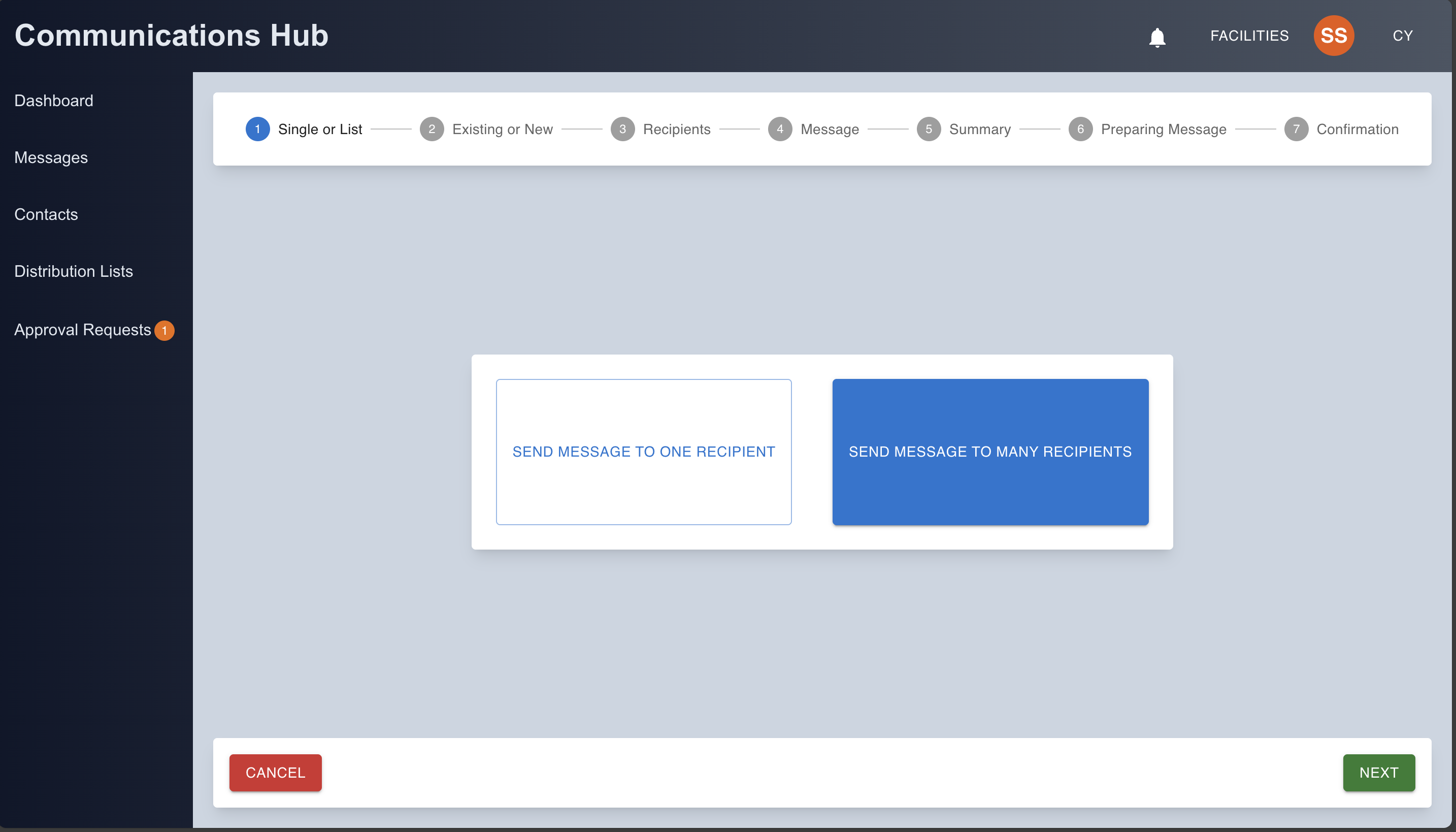 Communications Hub Screenshot